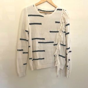 Lucky Brand Knit Sweater With Fringe Size Small
